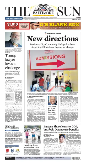 Baltimore Sun Sunday - 27 Aug 2017