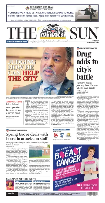 Baltimore Sun Sunday - 15 Oct 2017