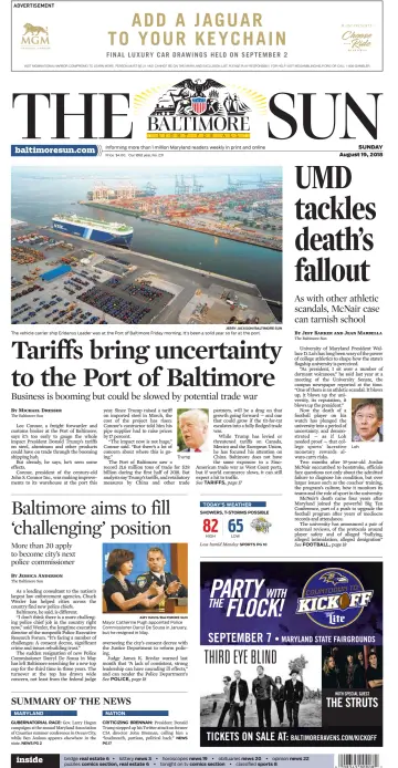 Baltimore Sun Sunday - 19 Aug 2018