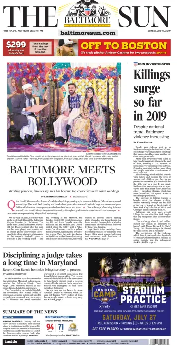 Baltimore Sun Sunday - 14 Jul 2019