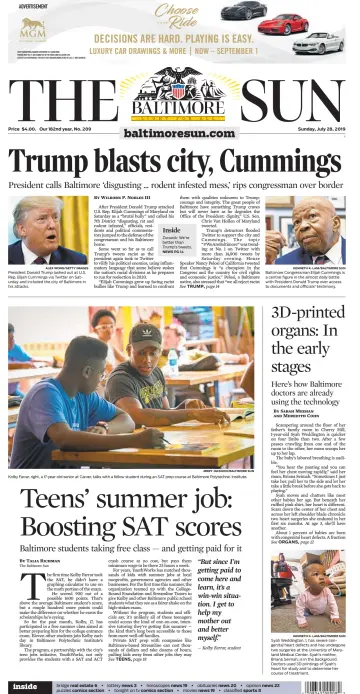 Baltimore Sun Sunday - 28 Jul 2019