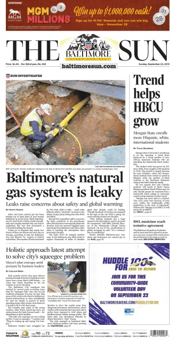 Baltimore Sun Sunday - 22 Sep 2019