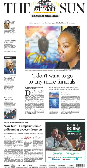 Baltimore Sun Sunday - 29 Dec 2019