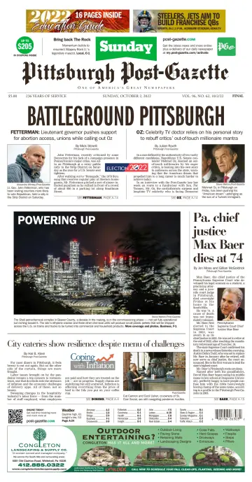 Pittsburgh Post-Gazette - 2 Oct 2022