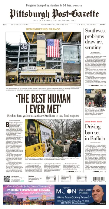 Pittsburgh Post-Gazette - 28 Dec 2022