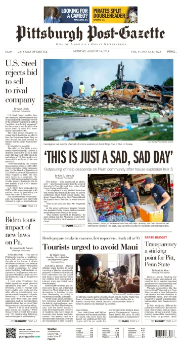 Pittsburgh Post-Gazette - 14 Aug 2023