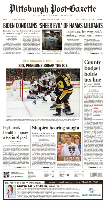 Pittsburgh Post-Gazette - 11 Oct 2023