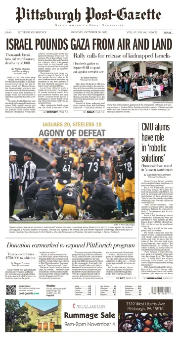 Pittsburgh Post-Gazette - 30 Oct 2023