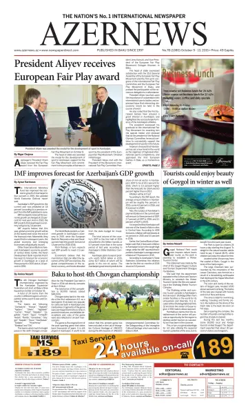 Azer News - 9 Oct 2015