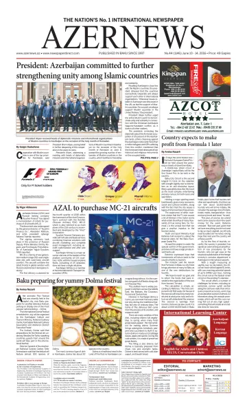 Azer News - 10 Jun 2016