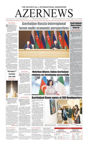Azer News - 28 Sep 2018