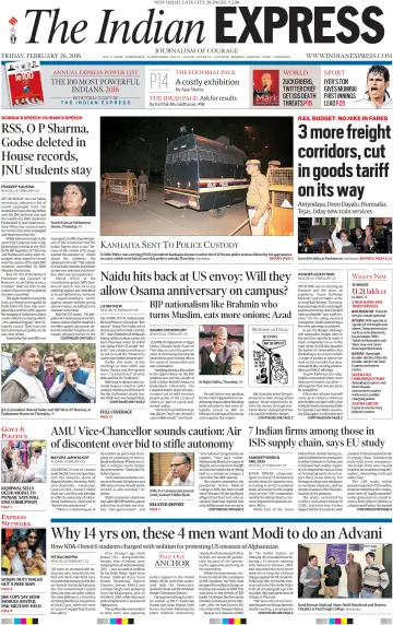 The Indian Express (Delhi Edition) - 26 2월 2016