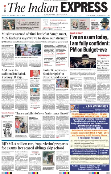 The Indian Express (Delhi Edition) - 29 2월 2016