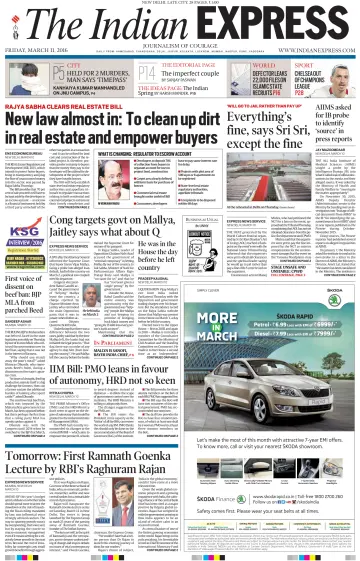 The Indian Express (Delhi Edition) - 11 Mar 2016