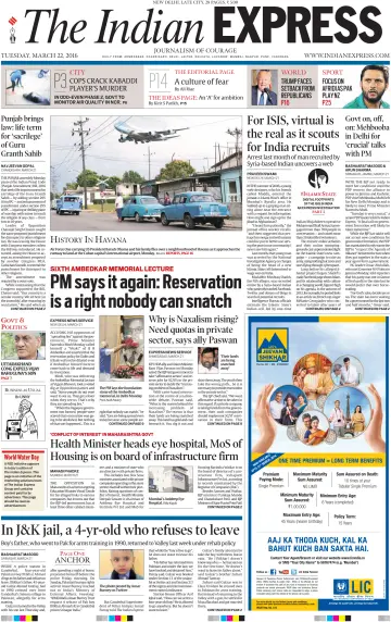 The Indian Express (Delhi Edition) - 22 3월 2016