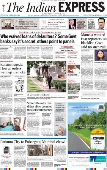 The Indian Express (Delhi Edition) - 12 4월 2016