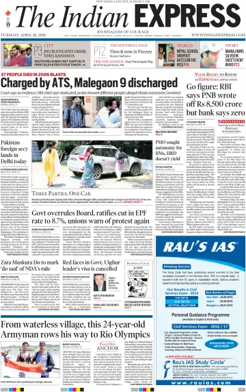 The Indian Express (Delhi Edition) - 26 4월 2016