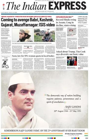 The Indian Express (Delhi Edition) - 21 5월 2016