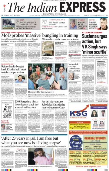 The Indian Express (Delhi Edition) - 30 5월 2016