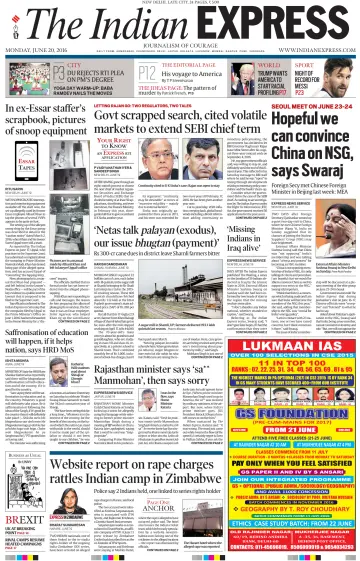 The Indian Express (Delhi Edition) - 20 6월 2016