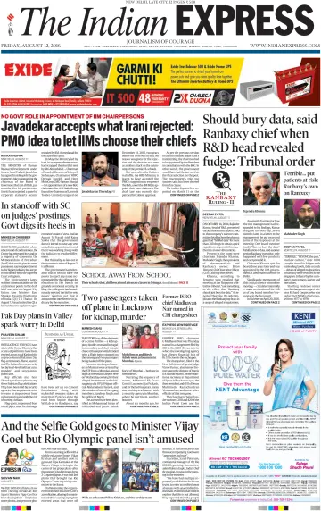 The Indian Express (Delhi Edition) - 12 8월 2016