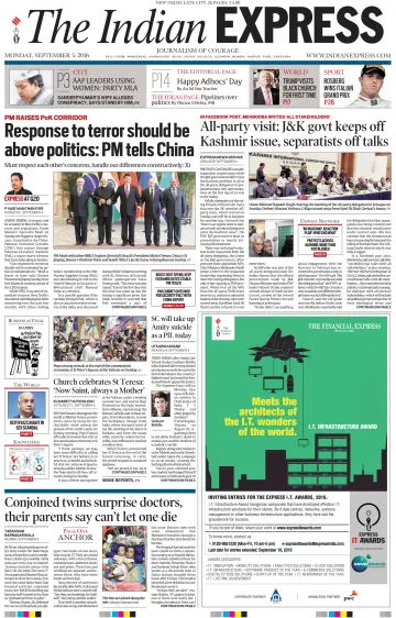 The Indian Express (Delhi Edition) - 5 Sep 2016