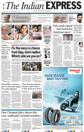 The Indian Express (Delhi Edition) - 17 11월 2016
