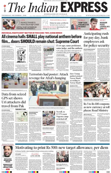 The Indian Express (Delhi Edition) - 1 Dec 2016
