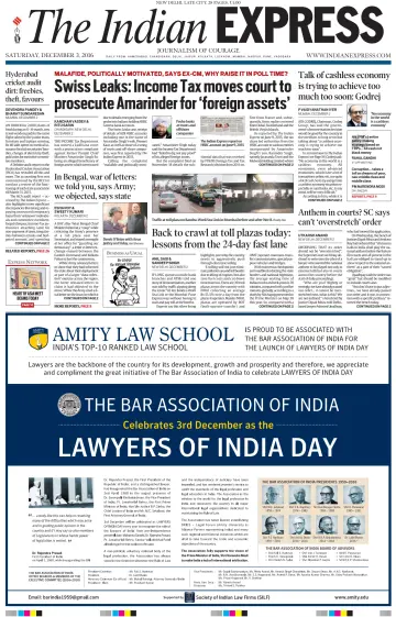 The Indian Express (Delhi Edition) - 3 Dec 2016