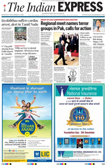The Indian Express (Delhi Edition) - 5 Dec 2016