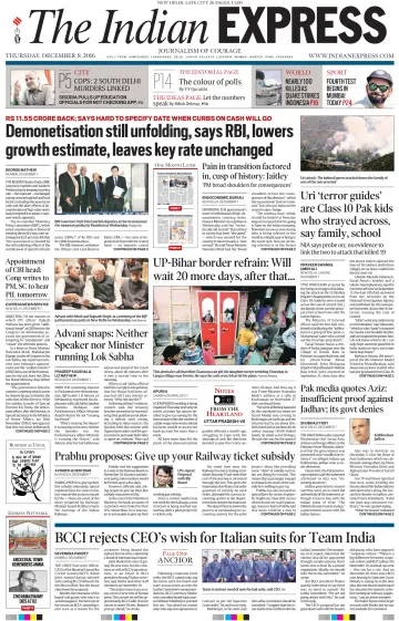 The Indian Express (Delhi Edition) - 08 12월 2016