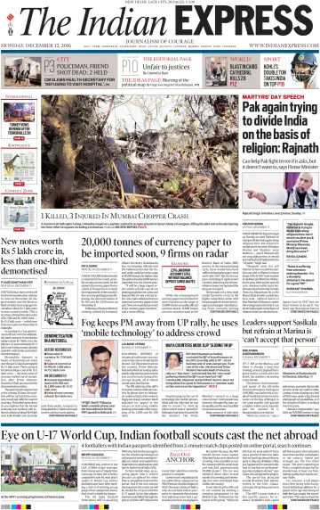 The Indian Express (Delhi Edition) - 12 Dec 2016