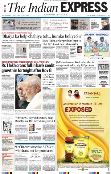 The Indian Express (Delhi Edition) - 14 12월 2016