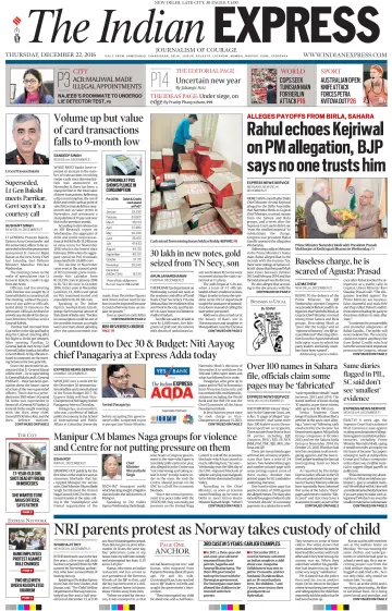 The Indian Express (Delhi Edition) - 22 12월 2016