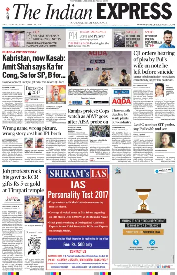 The Indian Express (Delhi Edition) - 23 Feb 2017
