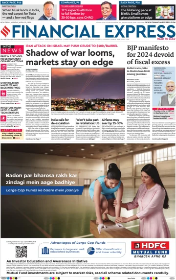 The Financial Express (Delhi Edition) - 15 4월 2024