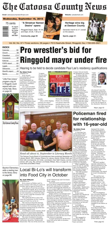 The Catoosa County News - 16 Sep 2015