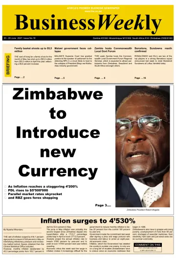Business Weekly (Zimbabwe) - 20 Jun 2007