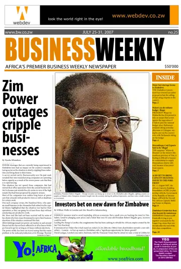 Business Weekly (Zimbabwe) - 25 Jul 2007