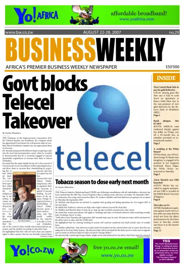 Business Weekly (Zimbabwe) - 22 Aug 2007