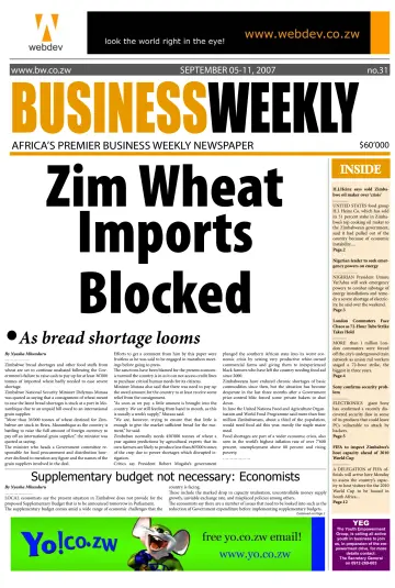 Business Weekly (Zimbabwe) - 5 Sep 2007