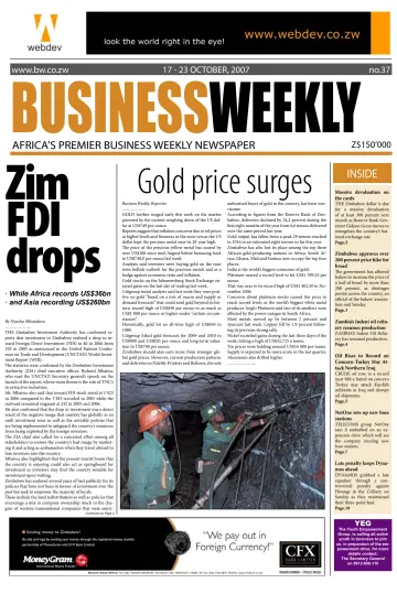 Business Weekly (Zimbabwe) - 17 Oct 2007
