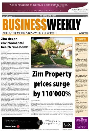 Business Weekly (Zimbabwe) - 24 Oct 2007