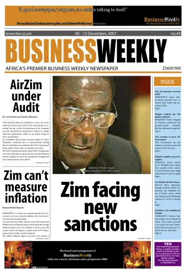 Business Weekly (Zimbabwe) - 5 Dec 2007