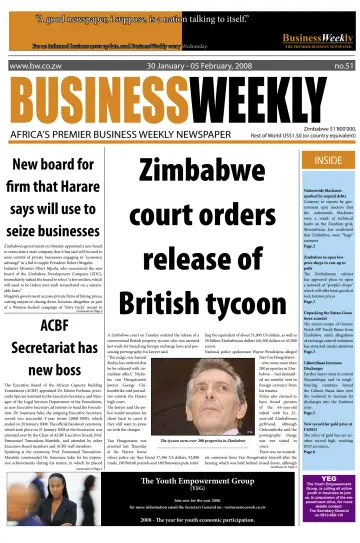 Business Weekly (Zimbabwe) - 30 Jan 2008