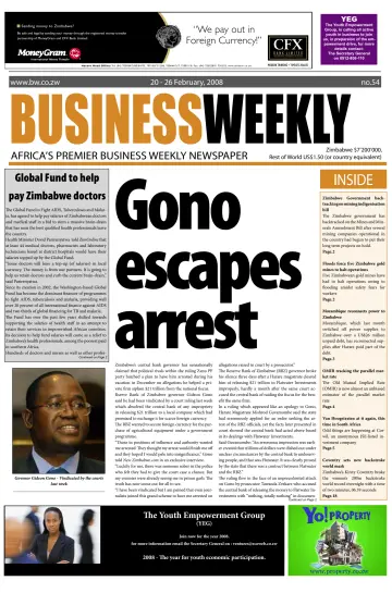 Business Weekly (Zimbabwe) - 20 Feb 2008