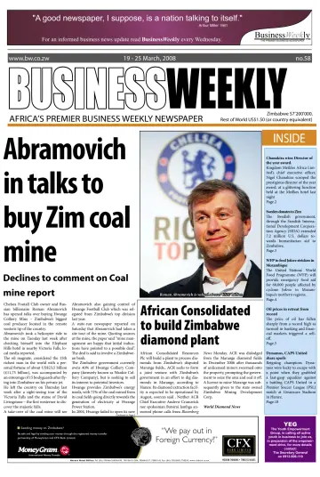 Business Weekly (Zimbabwe) - 19 Mar 2008