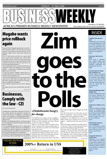 Business Weekly (Zimbabwe) - 26 Mar 2008