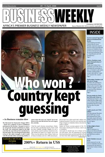 Business Weekly (Zimbabwe) - 9 Apr 2008