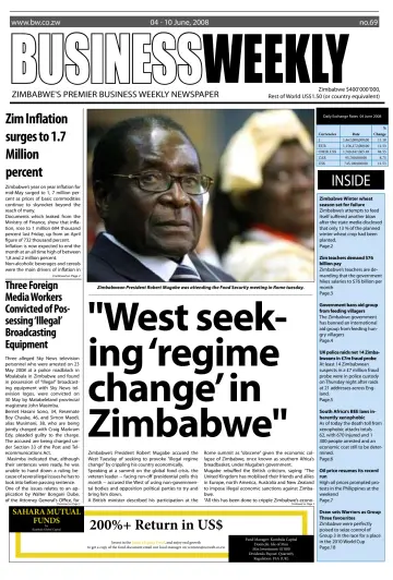 Business Weekly (Zimbabwe) - 4 Jun 2008